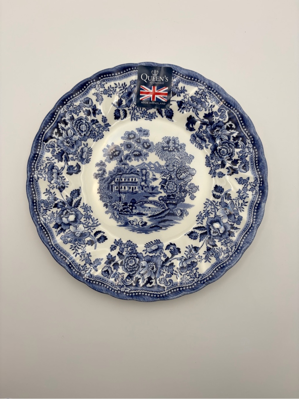 Set‎ of Six Royal Wessex Tonquin Blue Salad Plates Queens Churchill England NWT
